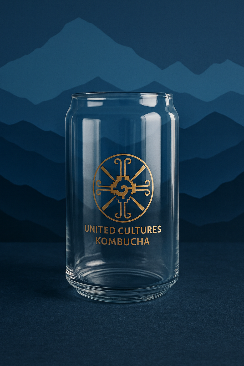 branded glass cup